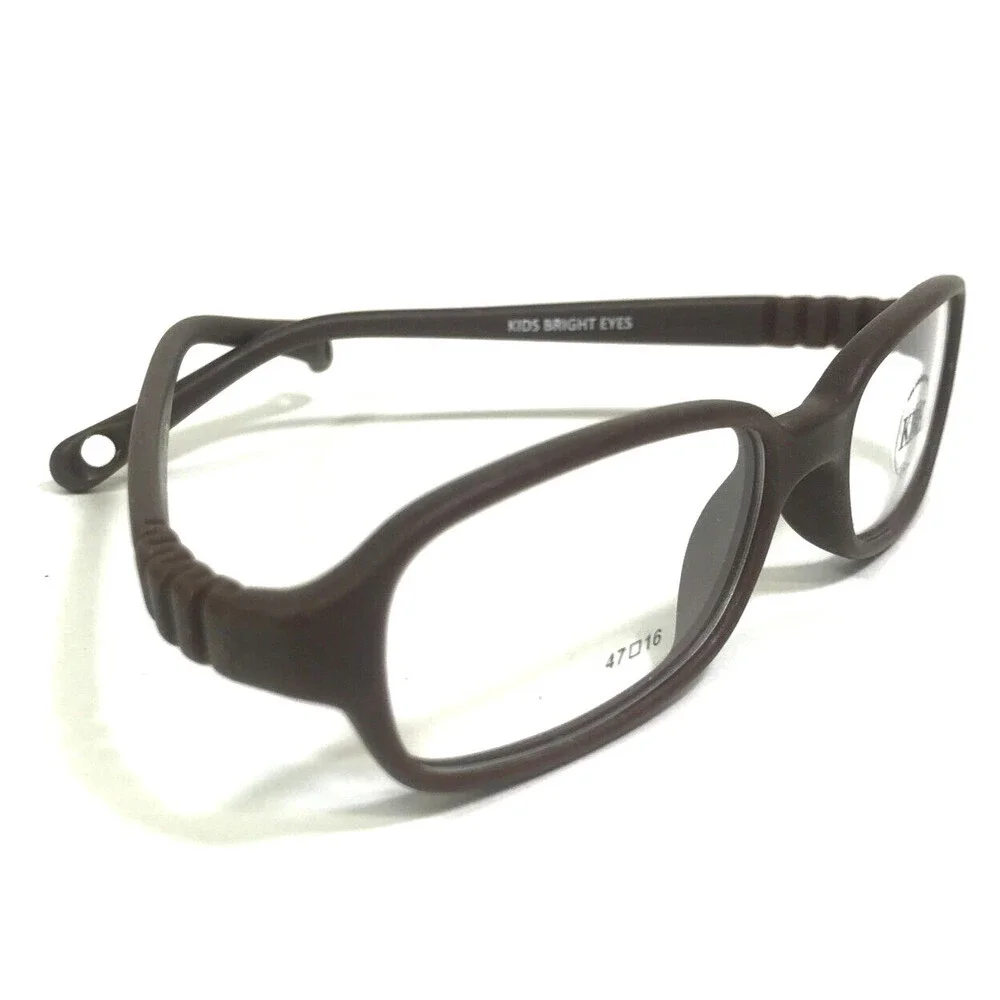 Kids Bright Eyes Eyeglasses Frames Harper 47 Matte Brown Rubberized 47-16-110